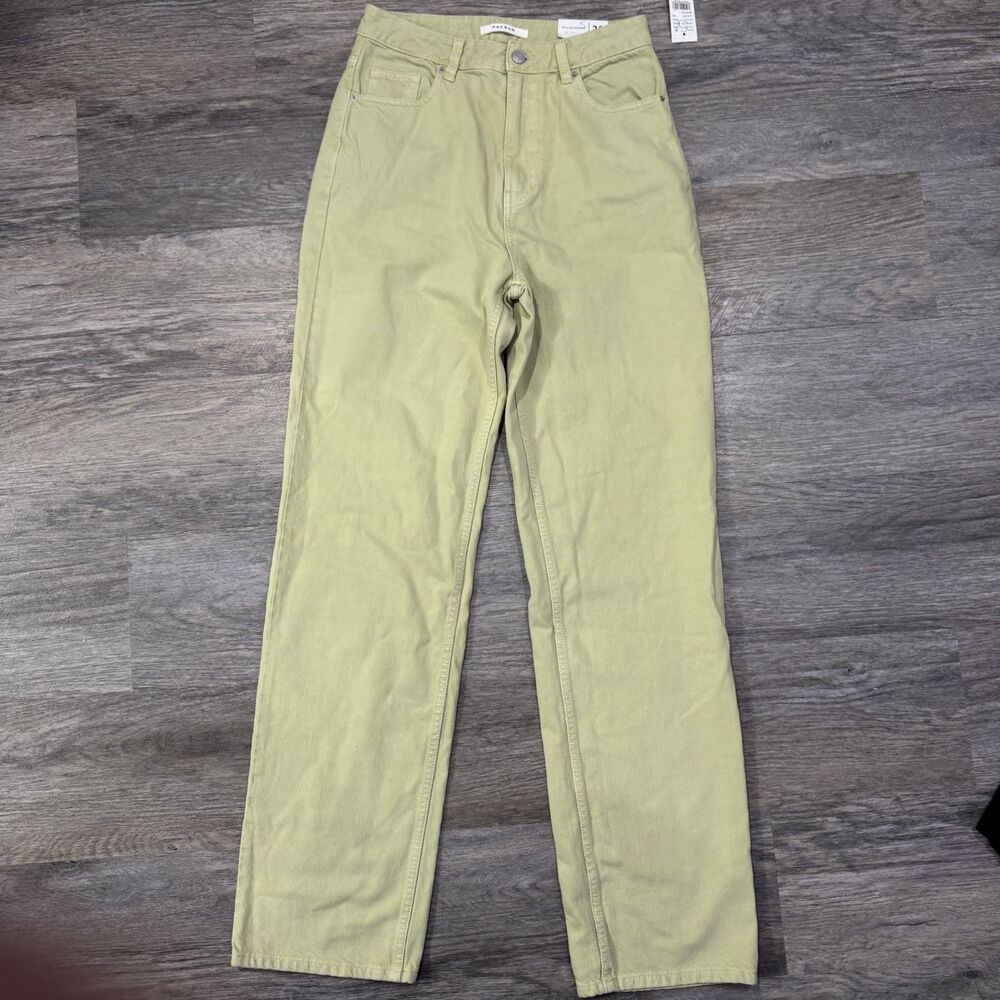 NWT PacSun 90s Boyfriend Jeans Womens 28 Light Olive Green